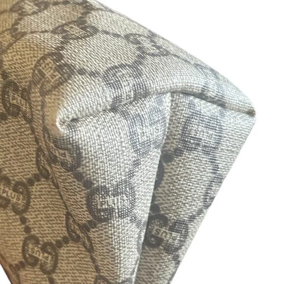 Auth Gucci Plus toiletry clutch bag // GUCCI Gucci Plus Leather PVC Brown Beige - Picture 9 of 17